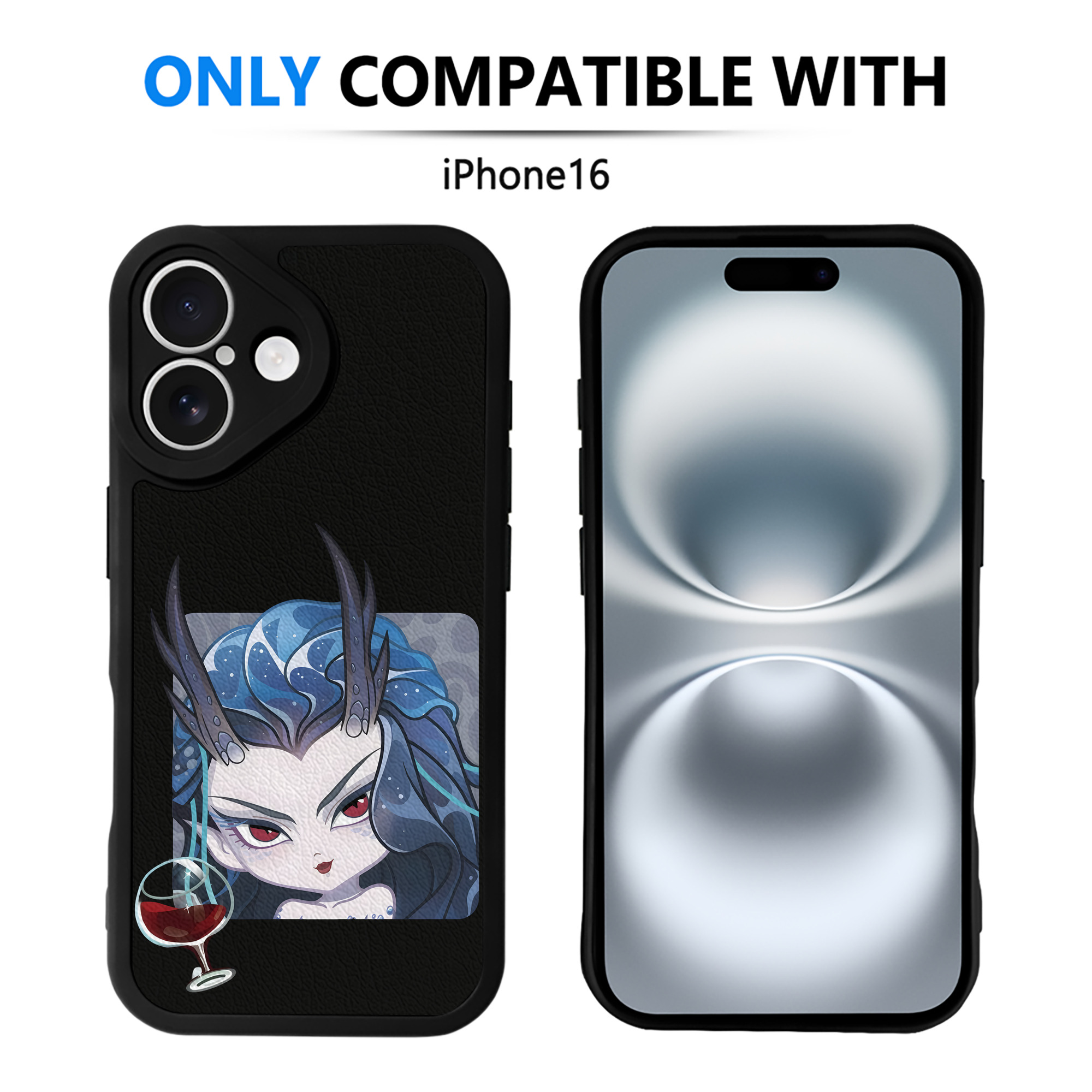 （画像用） Ne Zha 2 ナタ 魔童の大暴れ 【iPhone 16シリーズ対応】シリコンスマホケース（レザー調） 材質：シリコン